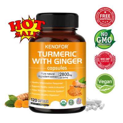Turmeric With Ginger Capsules,Healthy Joint, Muscle & Digestive Support