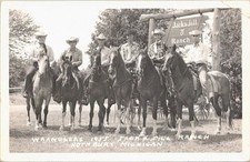 Rothbury Michigan RPPC Cowboy Wranglers at Jack & Jill Ranch 1955