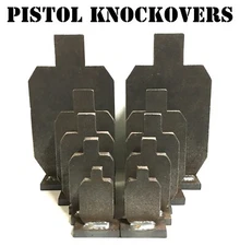 Steel Shooting Targets - 3/8in IDPA Pistol Knockovers - 10pcs - Metal Targets