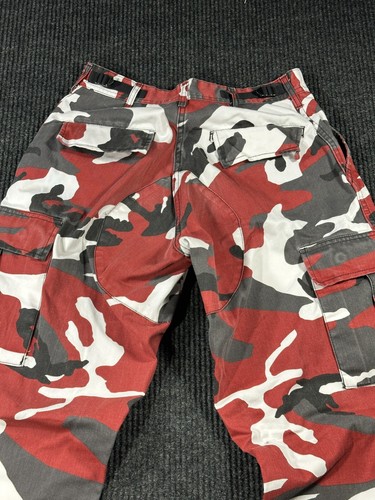 Military Camouflage BDU Cargo Army Combat Pants Medium Red, Grey, Black, White - Picture 10 of 10