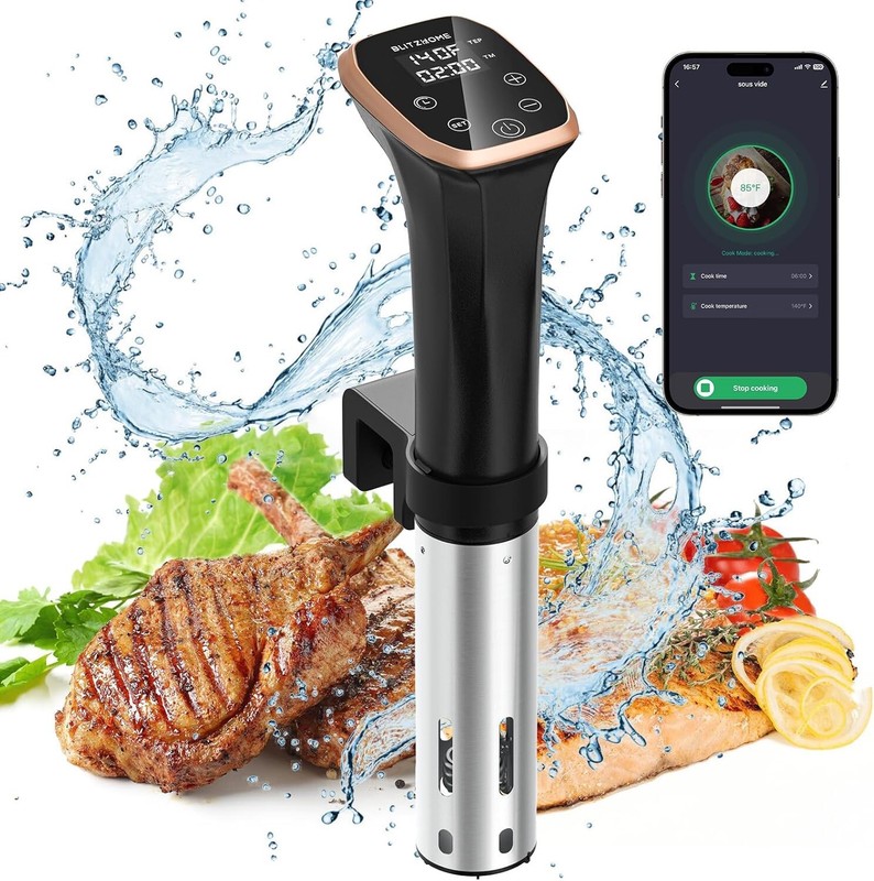 Sous Vide Cooker, WiFi APP/Touch Control, IPX7 Waterproof Compact Sous Vide