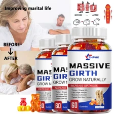 #1 BEST-MALE ENLARGER THICKER LONGER BIGGER GROWTH ENLARGEMENT 60 GUMMIES