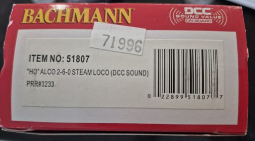 HO New - Bachmann 51807 Pennsylvania RR Alco 2-6-0 DCC Sound - Picture 2 of 2