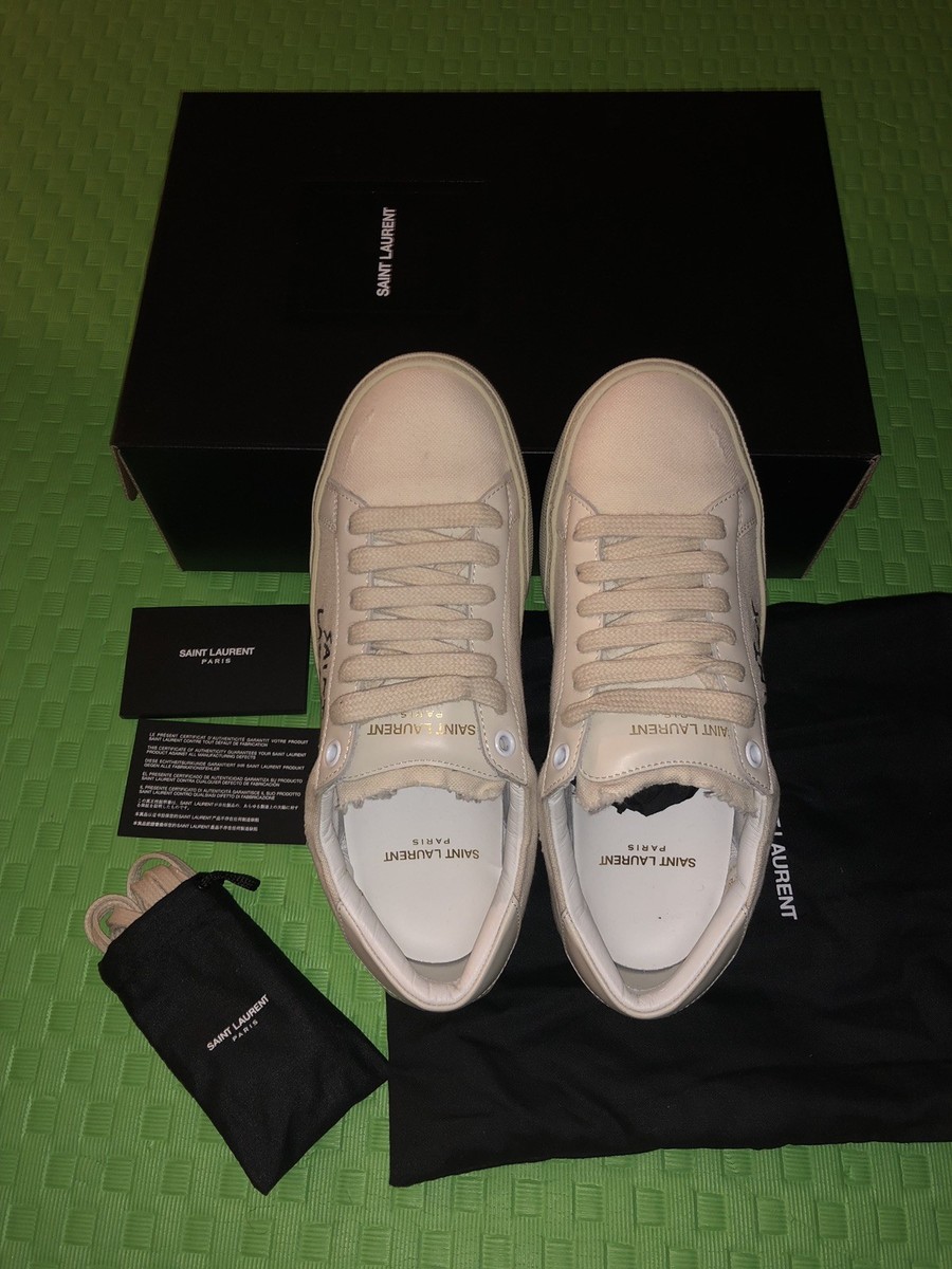 Yves Saint Laurent woMen's sneakers White Classic Court Size Yves Saint Laurent woMen's sneakers White Classic Court Size