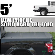 TLAPS For 2020-2024 Gladiator 5 Feet Bed Low Profile Hard Tri Fold Tonneau Cover
