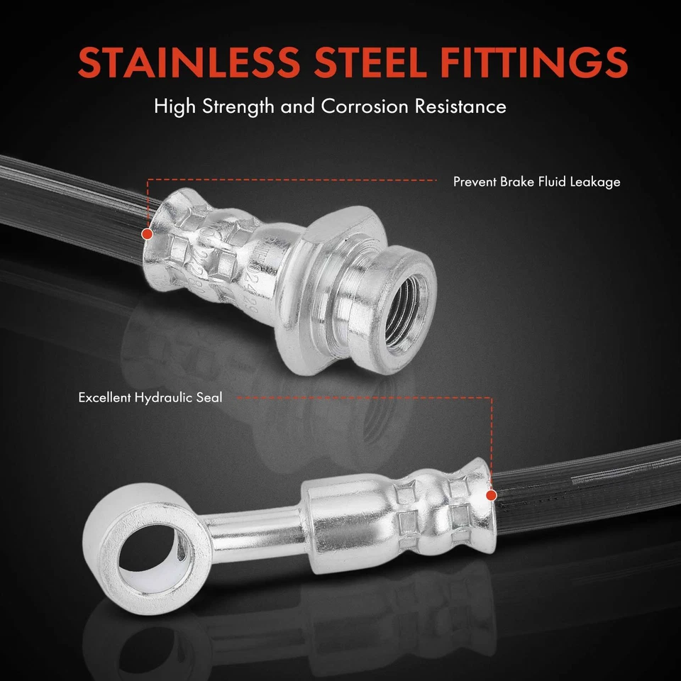 Manguera hidráulica de freno para Suzuki Esteem 1995-2002 2202429 delantera izquierda y derecha Foto 4 de 4