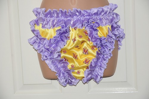 ANT B 23x - Double satin high shine sensual frilly comfort panties, BN, cd fun - Picture 3 of 7