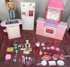 1990s VTG  Kitchen Barbie Sz Mattel Toy Stove Sink Refrigerator & Accessories