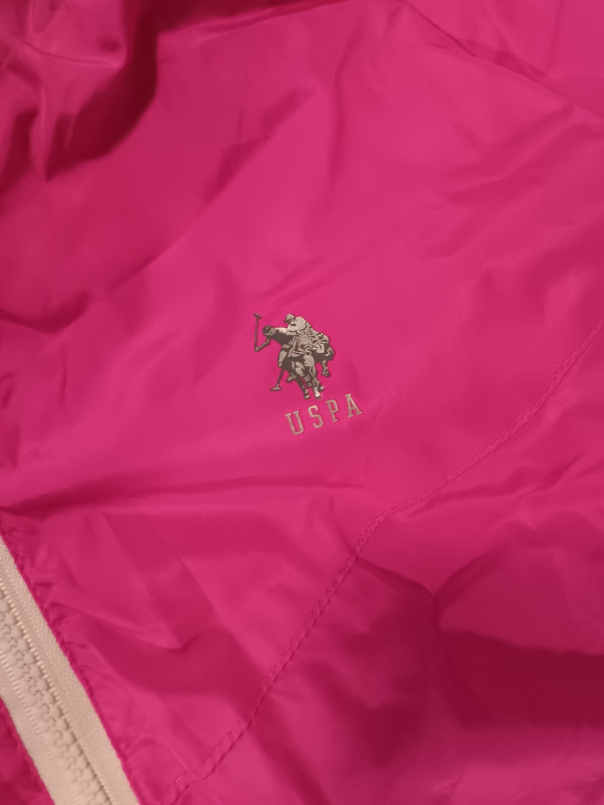 U.S Polo Assn rosa con cappuccio pony giacca zip donna taglia L