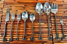 Gourmet Settings * TREBLE CLEF Black Oxidized Coil Flatware - CHOICE (264)