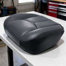 For 03-06 Chevy Silverado Driver Bottom Replacement Leather Seat Cover Dark Gray For 03-06 Chevy Silverado Driver Bottom Replacement Leather Seat Cover Dark Gray