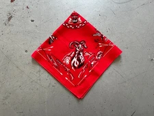 50s Vintage 1955 Ideal Shirt Company Good Hunting Washfast Bandana Handkerchief