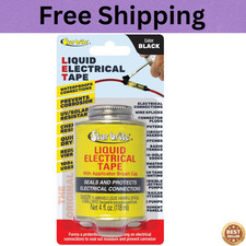 STAR BRITE Liquid Electrical Tape with Applicator Brush Cap Black4 OZ. 084104B 