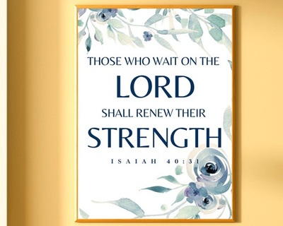#ad Isaiah 40:31 Hope Lord Renew Strength Scripture Glossy Photo Reprint Wall Art $6.99