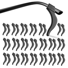 topstart 20 Pairs Eye Glasses Ear Grippers, Anti-Slip Glass Large, Black