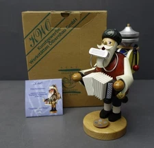 KWO Old World Christmas ECHT 8" Wooden Incense Smoker "One Man Band" Box