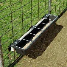 1 X Hook Over Goat Trough Fence Livestock Feeder-9 Quart For Goats Sheep Alpacas