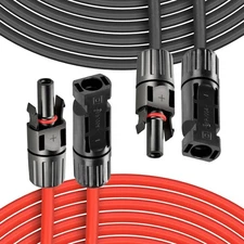 2 x 20Ft 12AWG Solar Panel Extension Cable, 3/6/10/20/30/40/50/60/70/100Ft 4m...