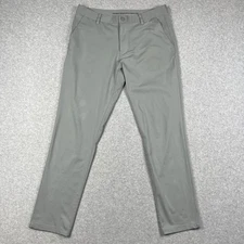 Rhone Commuter Pants Slim Fit Stretch Performance Tech Chino 33x30 Mens Grey