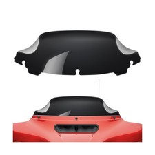 Amazicha Black 7" Wave Windshield Windscreen Compatible for 2014-2023 Harley ...