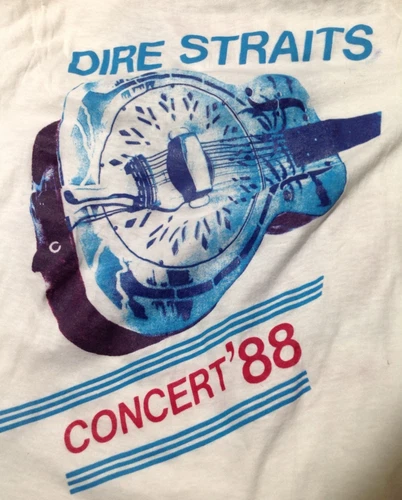 Dire Straits Brothers In Arms vintage 1980s CONCERT T SHIRT Large L UNWORN