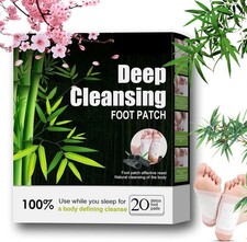 Herbal Detox Foot Pads Bamboo Vinegar Sleep Aid Pain Relief 10 Pads