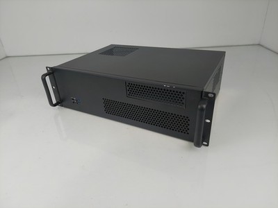 3HE Rackmontage schwarz USB 3.0 MicroATX Computer PC Gehäuse