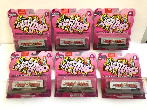 Maisto Custom Shop, 6 DJ Lady Tribe Limited diecast Graffiti Trains 1/131 scale