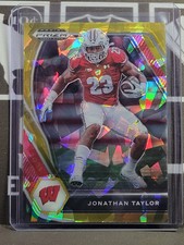 Jonathan Taylor 2021 Panini Draft Picks Crusade Gold Ice Prizm #76