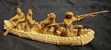 Barzso Reissues - 4 Mohawk Indians in a Canoe - 54mm resin toy soldiers