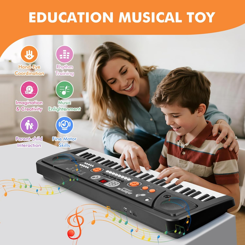 Pianoforte Portatile Pieghevole 61 Tasti PM61: Tastiera A Rullo In Silicone Con Altoparlanti E Suono Surround 4D