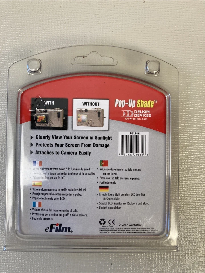 Delkin 1.6" Universal Snap-On Pop-Up Shade for Cameras w/ 1.5" & 1.6" LCD Silver - Image 3 of 4