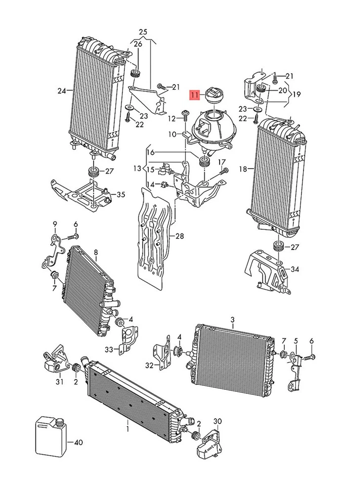 Genuine Audi R8 Coolant Expansion Tank Cap Lid Retrofit A3 A4 VW 420121321 - Image 3 of 3