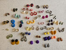 1980s Earing Collection 44 Pair Vintage Jewelry 80s 90s Earings Stud & Clipon