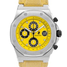 Audemars Piguet Royal Oak Offshore 25770ST Yellow Chronograph Mens Watch 2000
