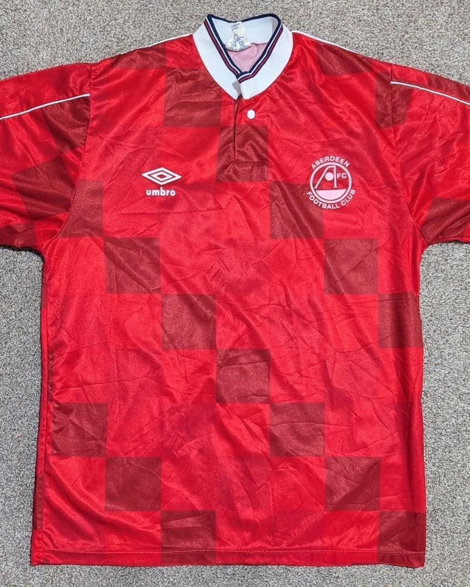 Maillot De Football Vintage Aberdeen Scotland 1988-89 - Umbro - Taille L - Occasion