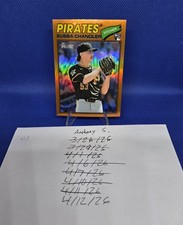 2026 Topps Heritage - Bubba Chandler #265 Orange Chrome (RC) /25 Pirates Rare SP