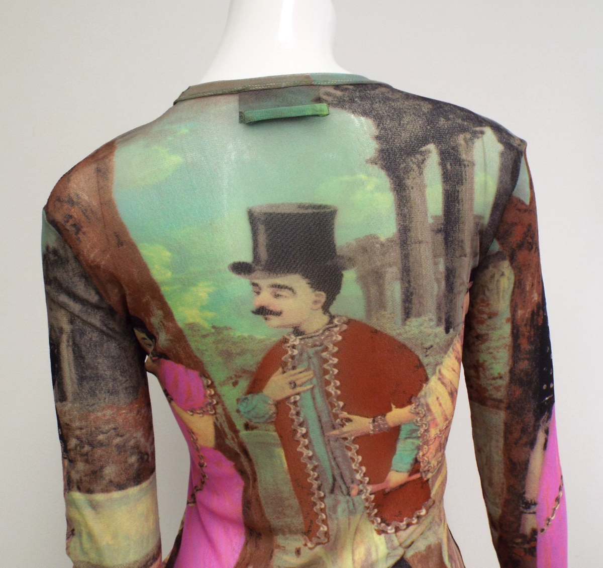 Jean Paul GAULTIER MAILLE ノースリーブシアーニットS 1990s JEAN PAUL GAULTIER Maille Mesh Knit Shirt Top MEDIUM Italy