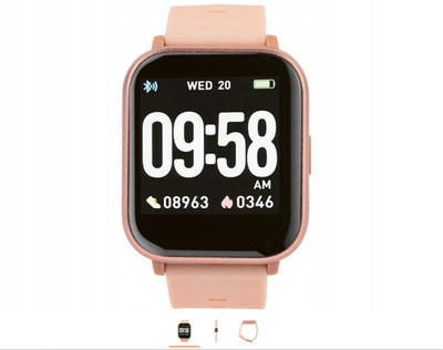 SILVERCREST Fitness-Smartwatch HG09289C Herzfrequenz SpO2 Rosa Bluetooth