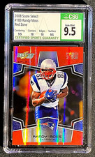2008 SCORE SELECT RANDY MOSS CSG 9.5 GEM MINT SP /30 #183 RED ZONE PATRIOTS 2323