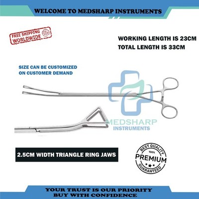 Duval Lung Grasping Clamp VATS MIS Thoracic Surgical Forceps 13'' Curved Jaws