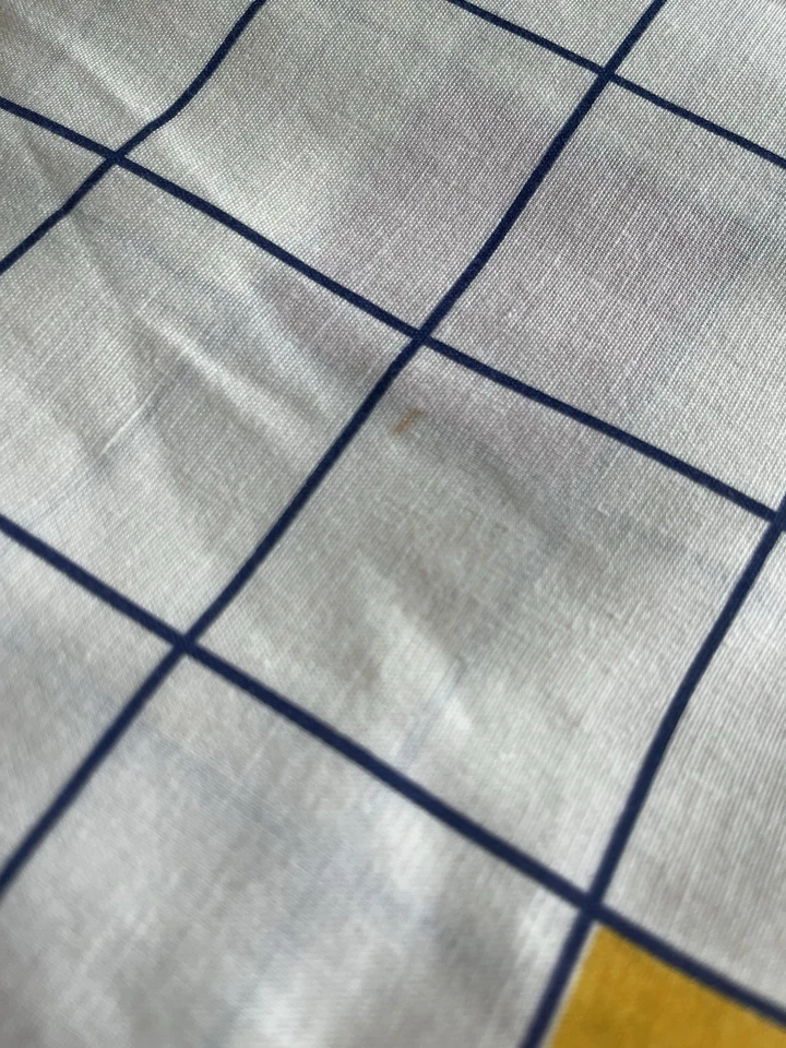 Falda cama completa JCPenney de colección + 2 fundas de almohada años 80 90 rejilla geométrica bloque de color Foto 3 de 4