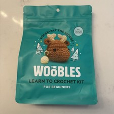 New Woobles Roosevelt the Moose Winter Holiday Crochet Kit Complete Beginner
