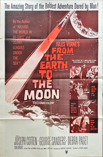 Jules Verne's From the Earth to the Moon (R1960s) Original One-Sheet Poster