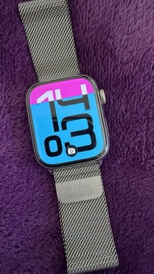 Wenig genutzte Apple Watch Series 7 45mm Silber Edelstahl GPS + Cellular 