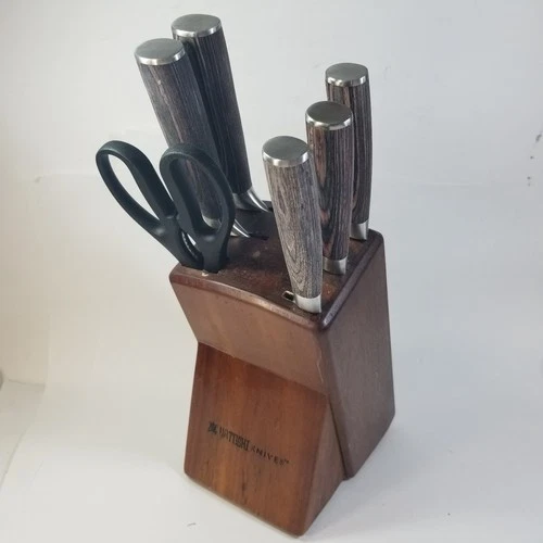 Yatoshi 6 Piece Knife Block Set - Pro Kitchen Knife Set