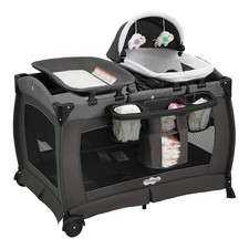 Pack and Play with Bassinet Baby Playpen Foldable Playard with Changing Table...