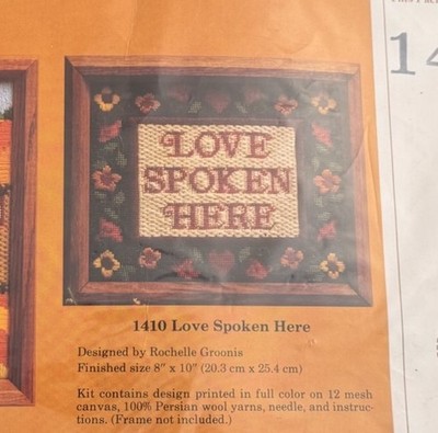 The Creative Circle #1410 Love Spoken Here Embroidery Kit Complete