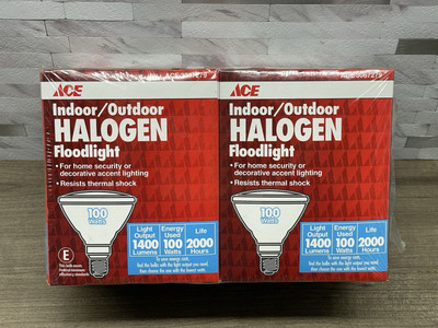#ad 2 Pack Ace Hardware Indoor Outdoor 100 Watt Floodlight Par38 $29.87