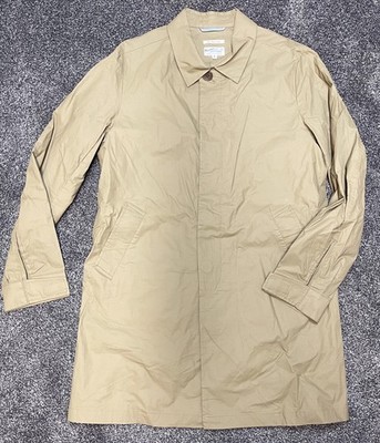 GANT Rugger The Boat Coat Mens Medium Beige Cotton Rain Trench Coat Lightweight
